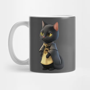 black cat geometric Mug